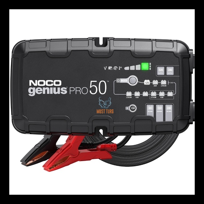 Akulaadija Noco Genius Pro 50A 6V 12V 24V IP65 toimib -40°C juures