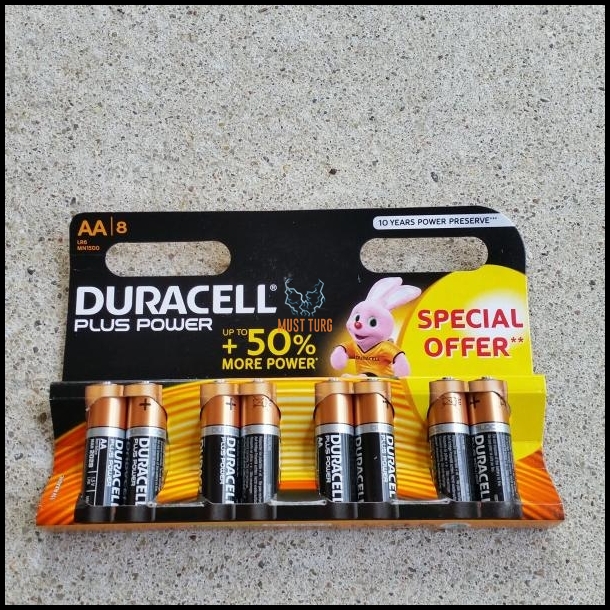 Batteries AA 1.5V MN1500 8pcs duracell Plus Power @ Black Market