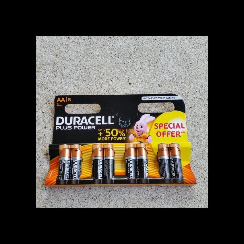 Batteries AA 1.5V MN1500 8pcs duracell Plus Power @ Black Market