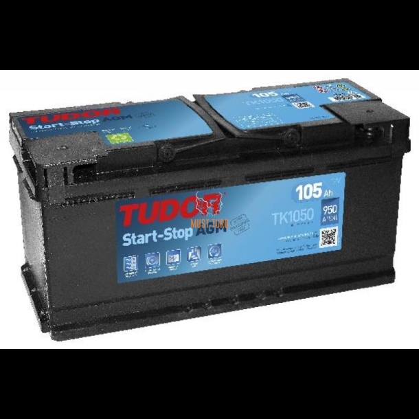 Batterie Start-Stop AGM TUDOR TK1050 105Ah 950A