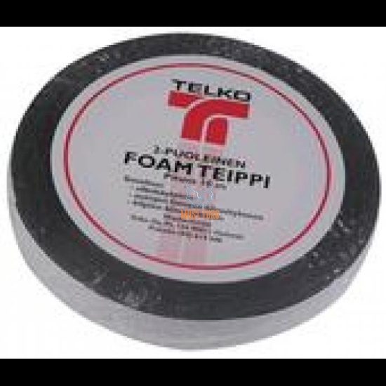 Kahepoolne teip, must, laius 25mm, 10m rullil