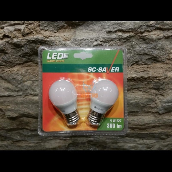 Led bulb 4W E27 360lm packed 2pcs