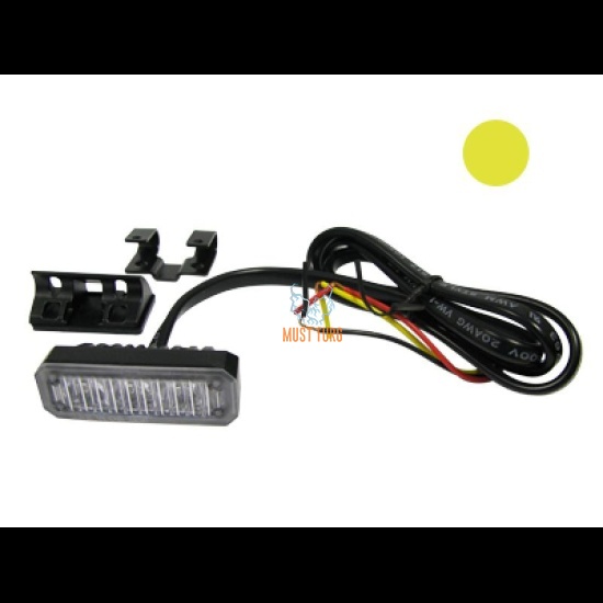 Surface flasher 12-24V yellow 19 flashing modes IP67 -515 Surface flasher 12-24V yellow 19 flashing modes IP67 -515