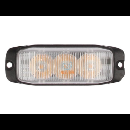 Surface flasher 12-24V yellow 9 flashing modes ECE R65 / 10 IP67 Surface flasher 12-24V yellow 9 flashing modes ECE R65 / 10 IP67