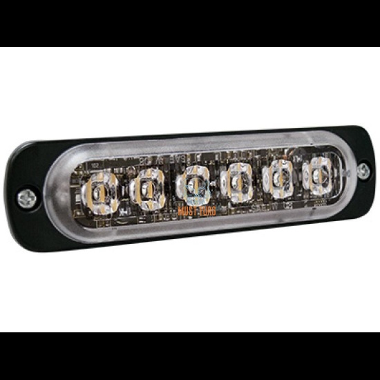 Surface flasher yellow thin 9mm vertical mounting 12-24V 23 flashing modes ECE R65 IPX8 Surface flasher yellow thin 9mm vertical mounting 12-24V 23 flashing modes ECE R65 IPX8