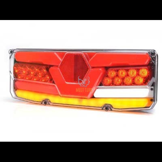 Tagatuli LED vasak 12-24V EC EMC E20 IP56 350x131x81mm Tagatuli LED vasak 12-24V EC EMC E20 IP56 350x131x81mm