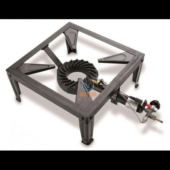 Gas stove from cast iron 4 feet 7.5KW with thermocouple Piezo ignition Kemper