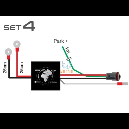 Lisatule juhtmetekomplekt DT3 CAN 12V 1x200W 24V 1x400W
