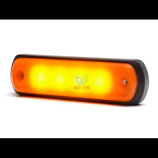 Ääretuli led kollane 12-24V E-sert. 110x31x13mm