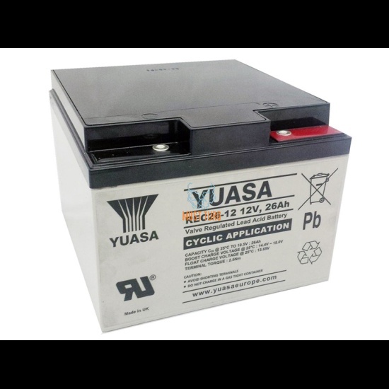 Väikeseadme aku 26Ah 12V 166x175x125mm REC26-12 Yuasa