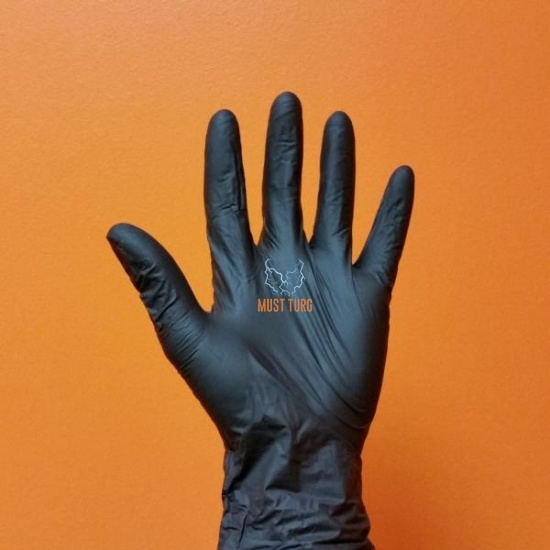 Nitrile gloves powder free black L 100pcs