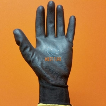 Work gloves PU coated nylon no.9 12 pairs
