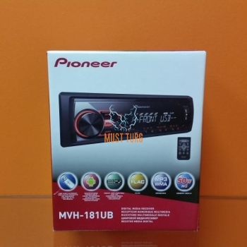 Car radio with Pioneer MVH-181UB remote control