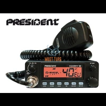 CB-raadiojaam President Harry III 40 kanalit AM/FM võimsus 4W/4W
