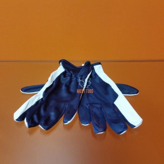 Work glove blue/white, nylon/goat skin no.9