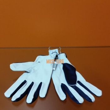 Work glove blue/white nylon/goat leather no.11