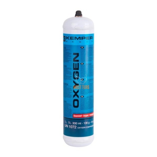 Oxygen pressure 110bar / 145g / 950ml threaded balloon KEMPER