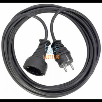Extension cable 10m 3G1,5mm² 16A black