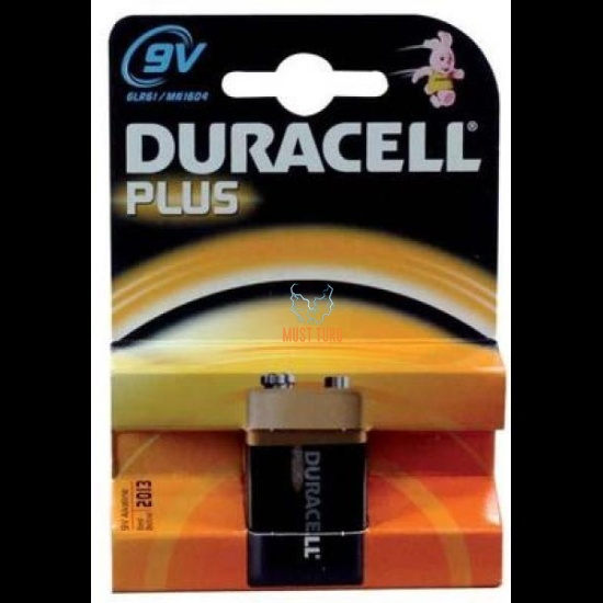 Patarei DURACELL PLUS, 6LR61, 9V 