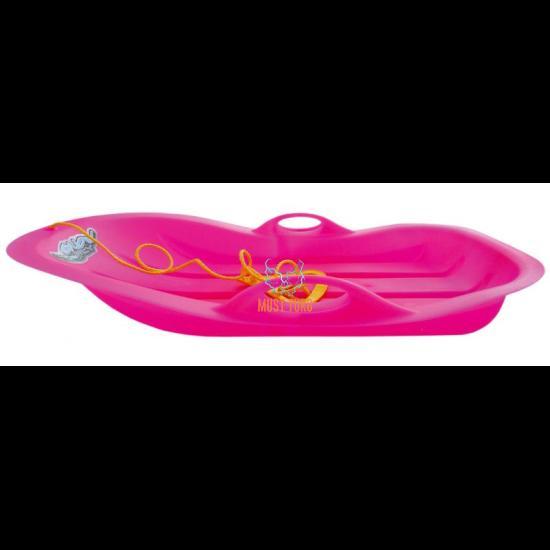 Plastic sled 76x50x12cm raspberry red