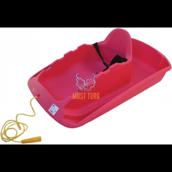 Plastic sled for baby size 78x52x30cm pink