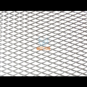 Aluminum mesh 100x25cm silver with a large hole
