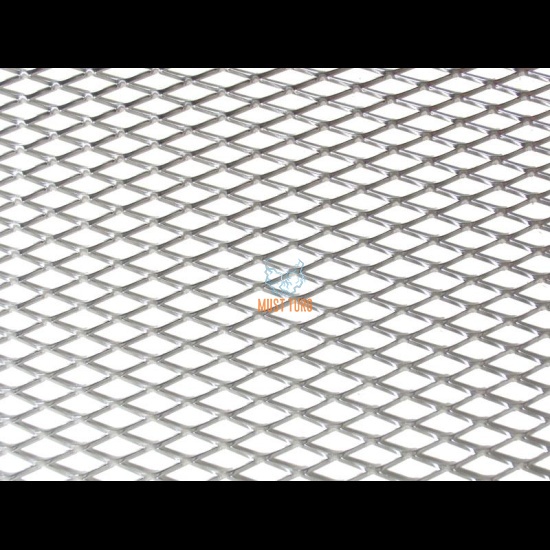 Aluminum mesh 100x25cm silver with a large hole