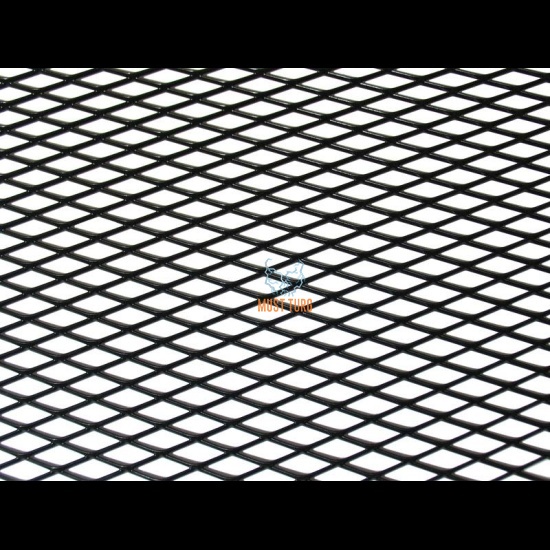 Aluminum mesh 100x25cm black with a large hole