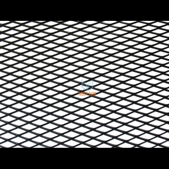 Aluminum mesh 100x25cm black with a large hole