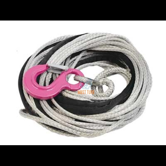 Winch rope ø4.76mm x 15m with hook max.