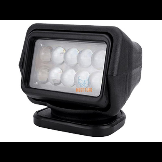 Work light search light 30 ° remote controlled 12-24V 50W 4000lm black BullBoy