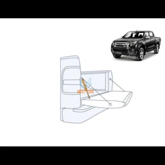 Tailgate shock absorber Isuzu D-Max 04-12;