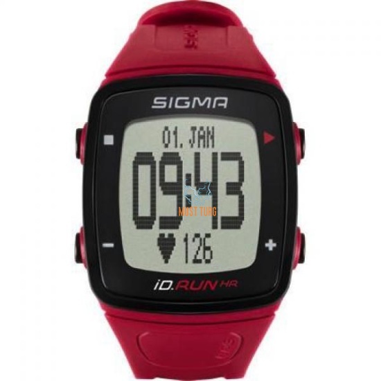 Pulsikell Sigma iD.RUN HR, punane