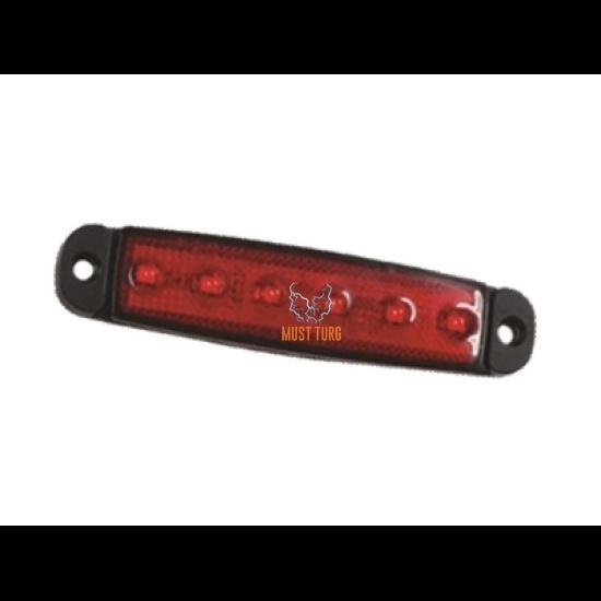 Edge light led red 12-24V E-certificate 96x20x6.4mm