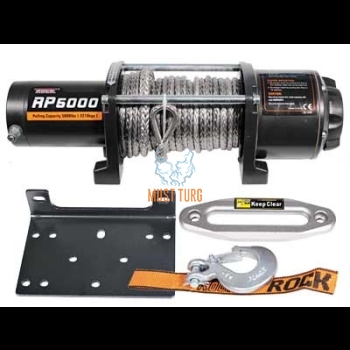 Winch with synthetic rope 2268kg 12V 3.8hp / 2.8kW IP67 Rock