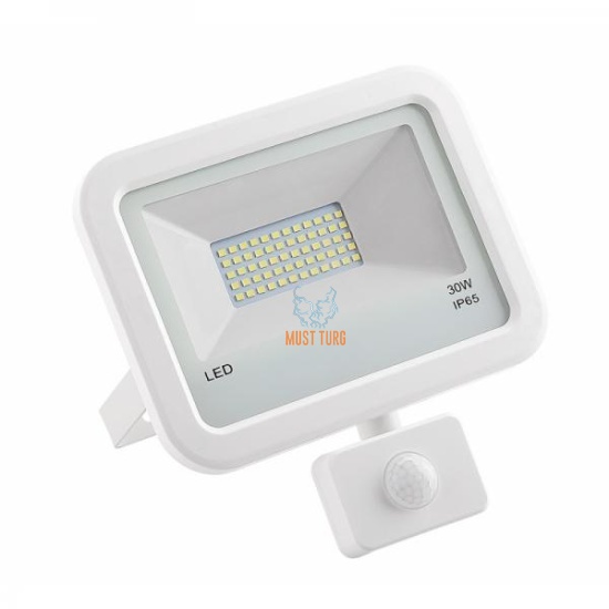 Led floodlight with motion sensor white 30W 2400lm 4000K