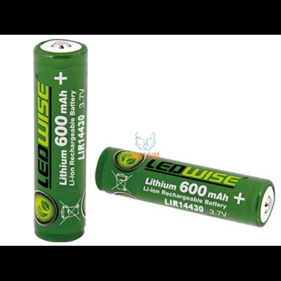 Lithium battery 600mAh 3.7V 14430 Ledwise