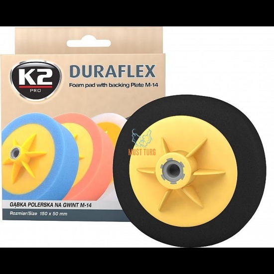 Polishing pad Finishing 150x50mm M14 black K2