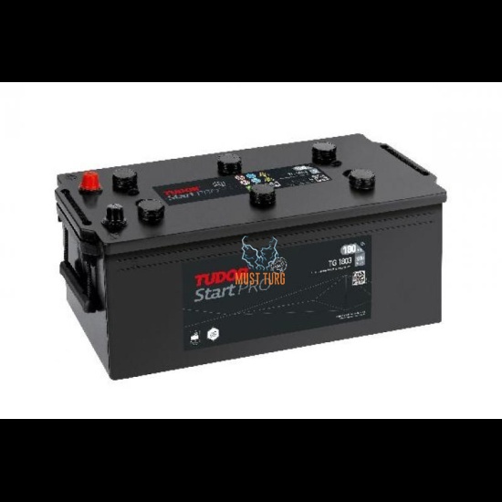 Truck battery 180Ah 1000A 513x223x223 +/- Tudor Proressional HD