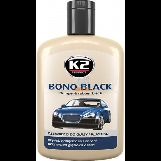 Plastiku ja kummihooldusvahend K2 Bono Black 200ml