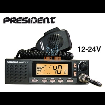CB-raadiojaam President Johnson II 40 kanalit AM/FM võimsus 4W