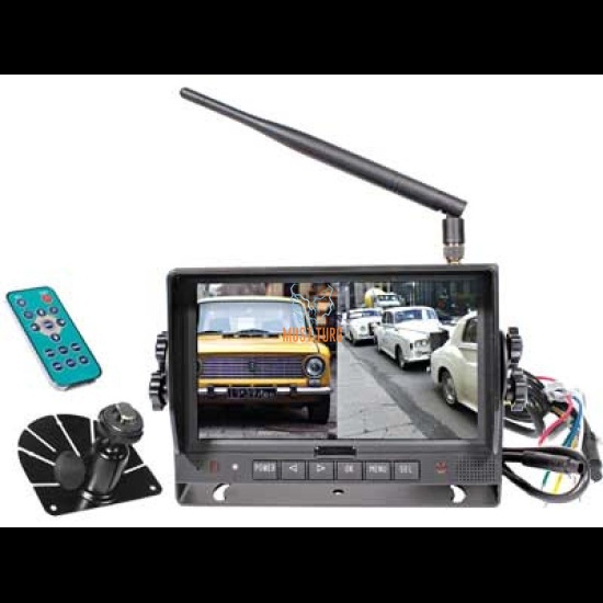 HD digital screen 7" Wireless 4 channels 10-32V