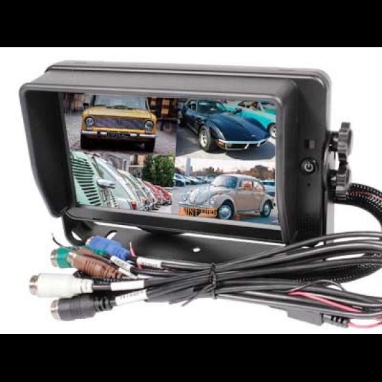 HD digital screen with touch screen 7 "10-32V 4 channels