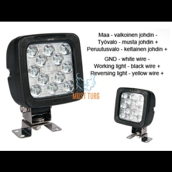 Led work light with reverse light marked 12-35V 17W 2400lm IP66/68
