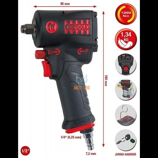 Impact Wrench Mini Monster max 1390Nm KS Tools