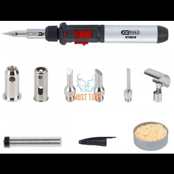 Soldering iron gas flask + 9 accessories KS Tools