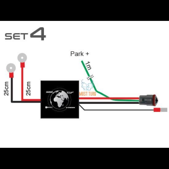 Additional light harness with park light CAN 12V 1x200W 24V 1x400W Deutsch 3-pin DT connector