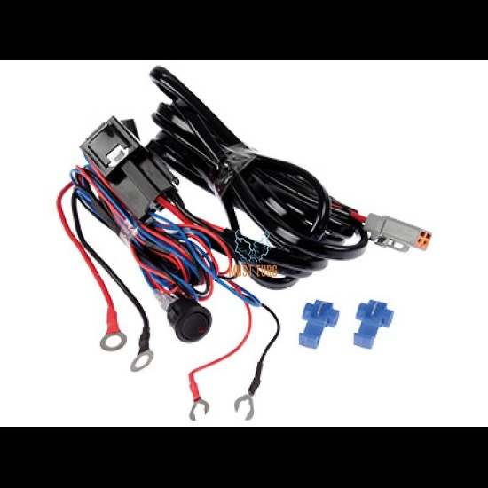 Wiring harness for single light with Deutch plug DTP2 12V max 320W