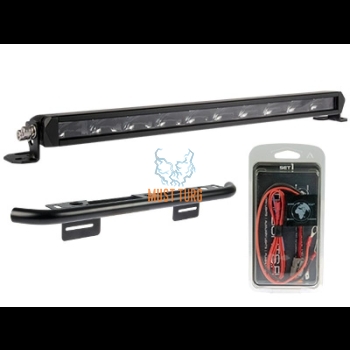 High beam set with C-Bright Challenger slim light, wiring harness and mounting leg
