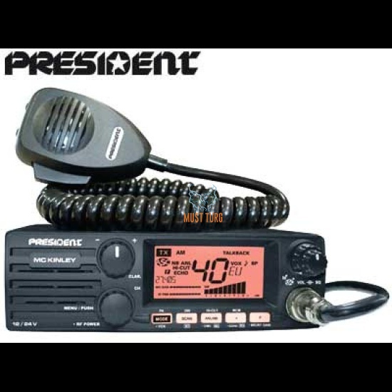 CB-raadiojaam President McKinley 40 kanalit AM/FM/SSB